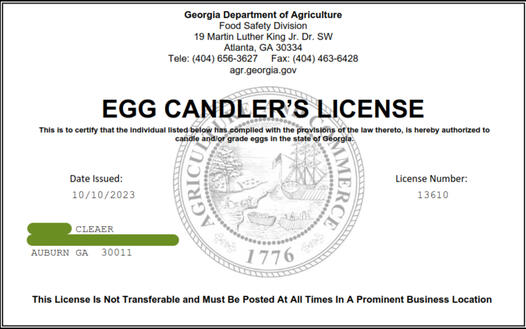 Candler's License